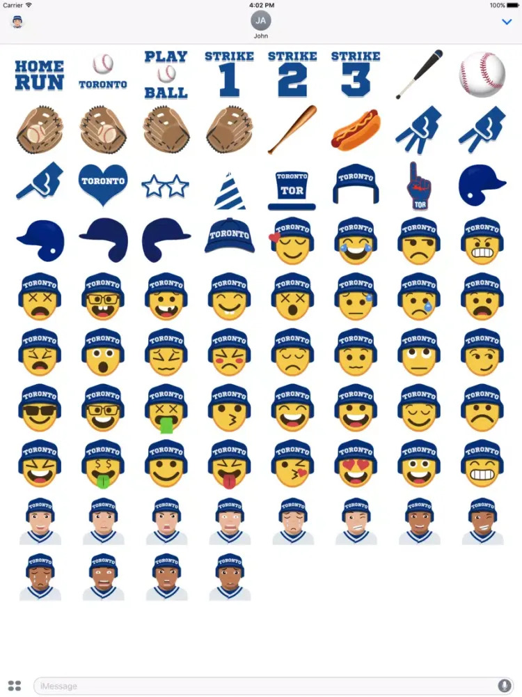 Toronto Baseball Stickers & Emojis iPad 應用截圖