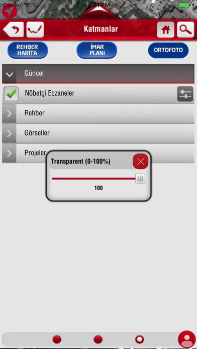 Tangkapan layar Fatih MobilGIS