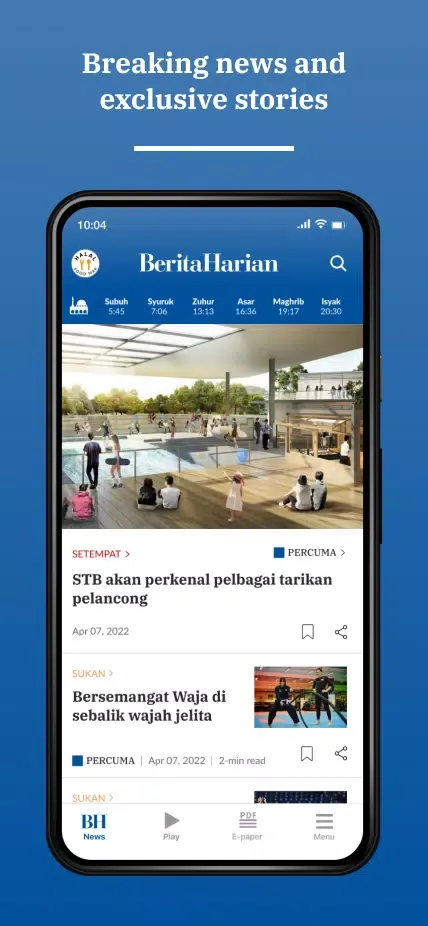 Tangkapan layar Berita Harian.sg