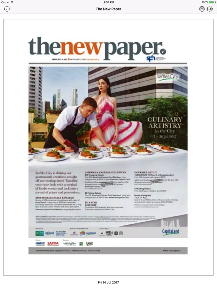 Captures d'écran de The New Paper iPad 