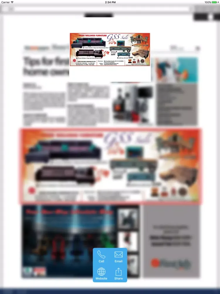 Captures d'écran de The New Paper iPad 