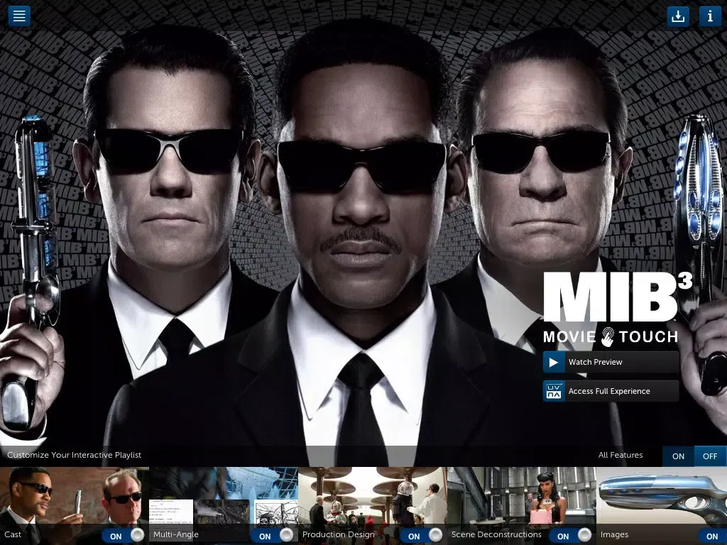 Ảnh chụp màn hình của Men in Black 3: Movie Touch iPad 