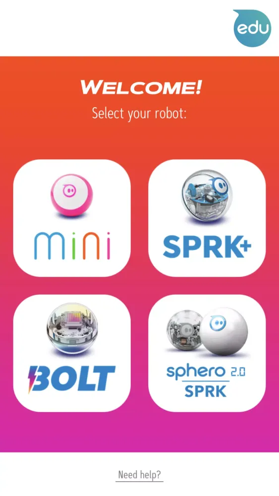 Ảnh chụp màn hình của Sphero Play