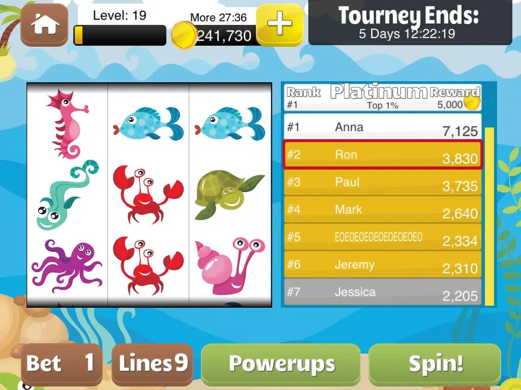 ภาพหน้าจอของ Tourney Slots iPad 