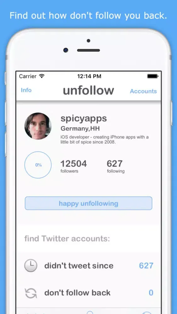 unfollow for Twitter - no ads سکرین شاٹس