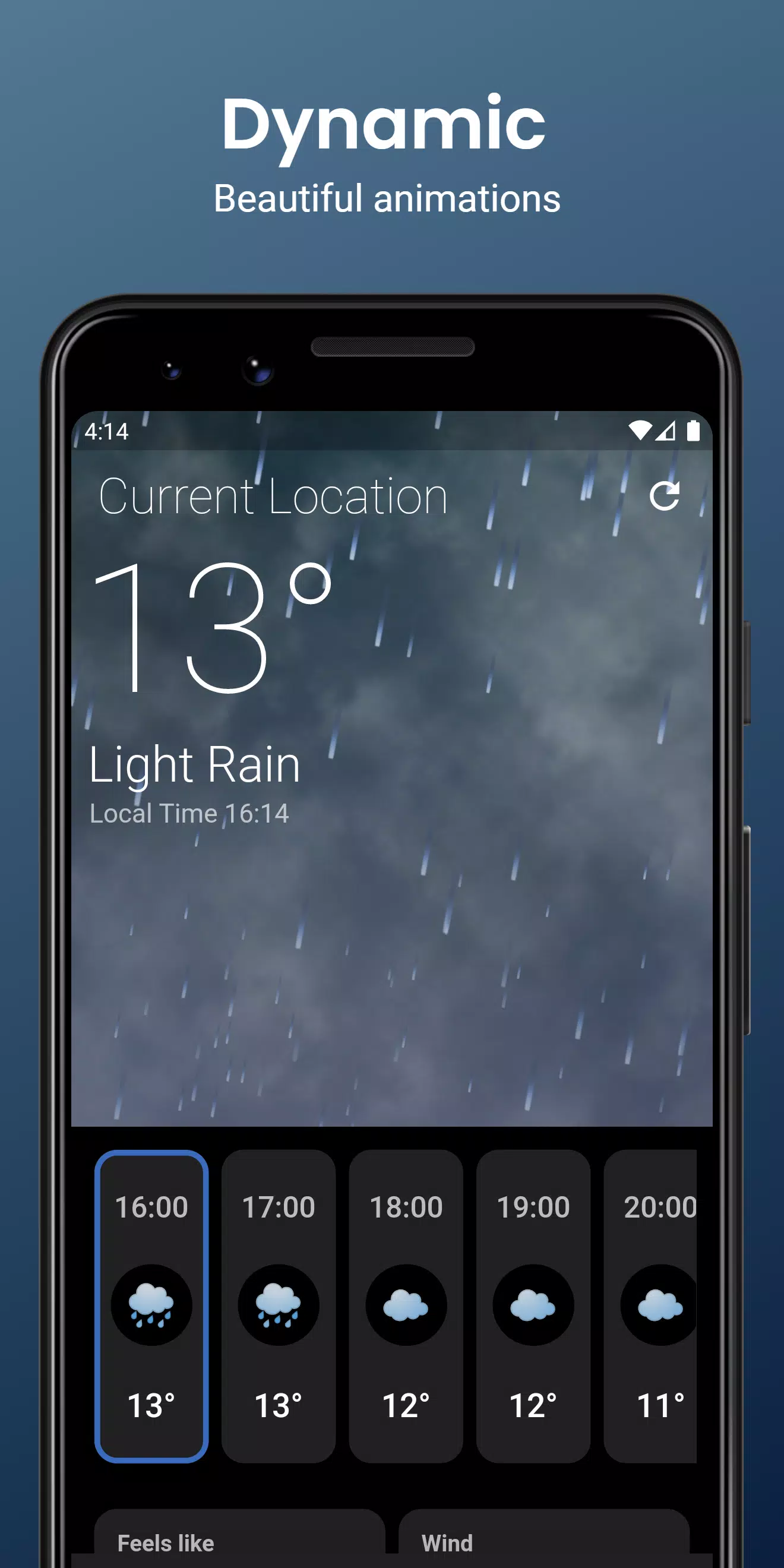 Pluvia Weathercapturas de pantalla de la aplicación1