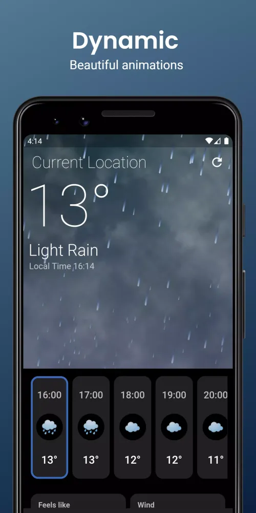 Tangkapan layar Pluvia Weather