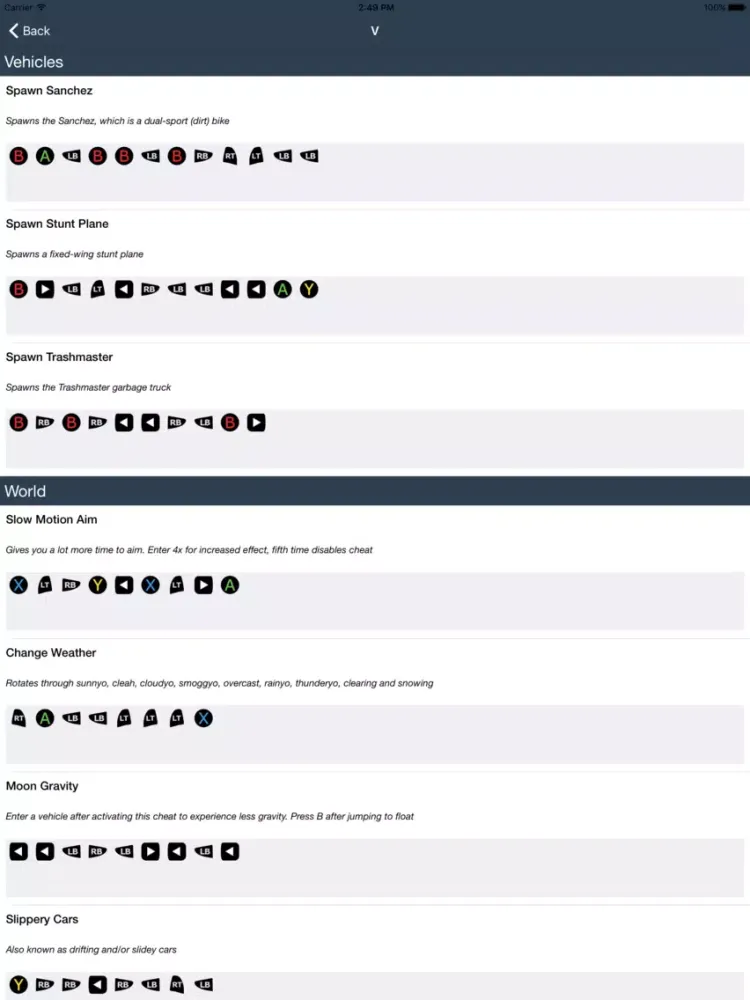 تصاویر Cheat codes for GTA 5 iPad 