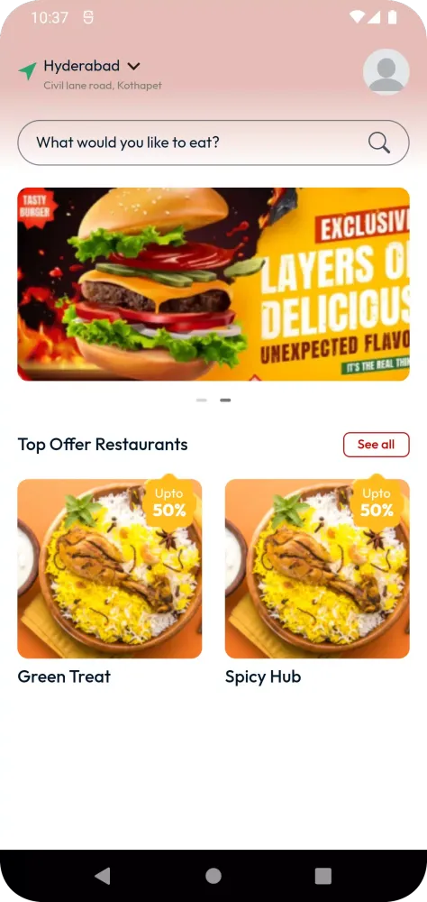 Spicy Hub: Food Delivery 스크린샷