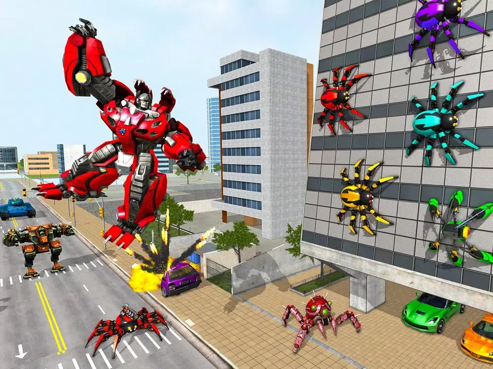 Capturas de tela do Spider robot hero mech arena iPad 