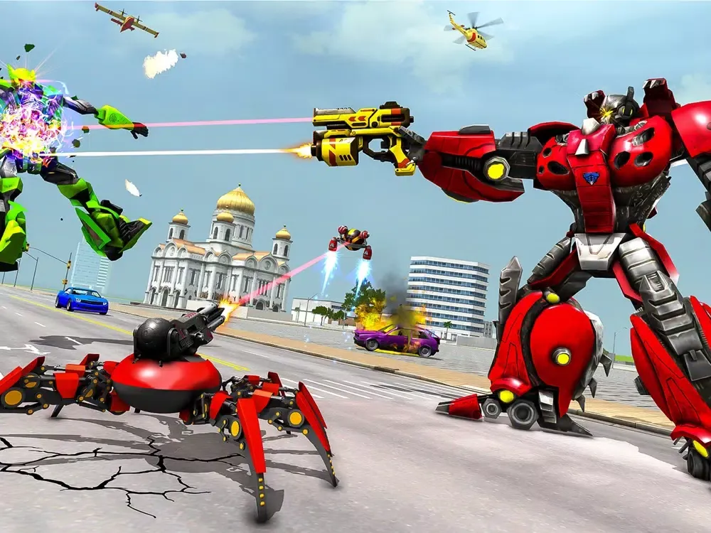 Capturas de tela do Spider robot hero mech arena iPad 