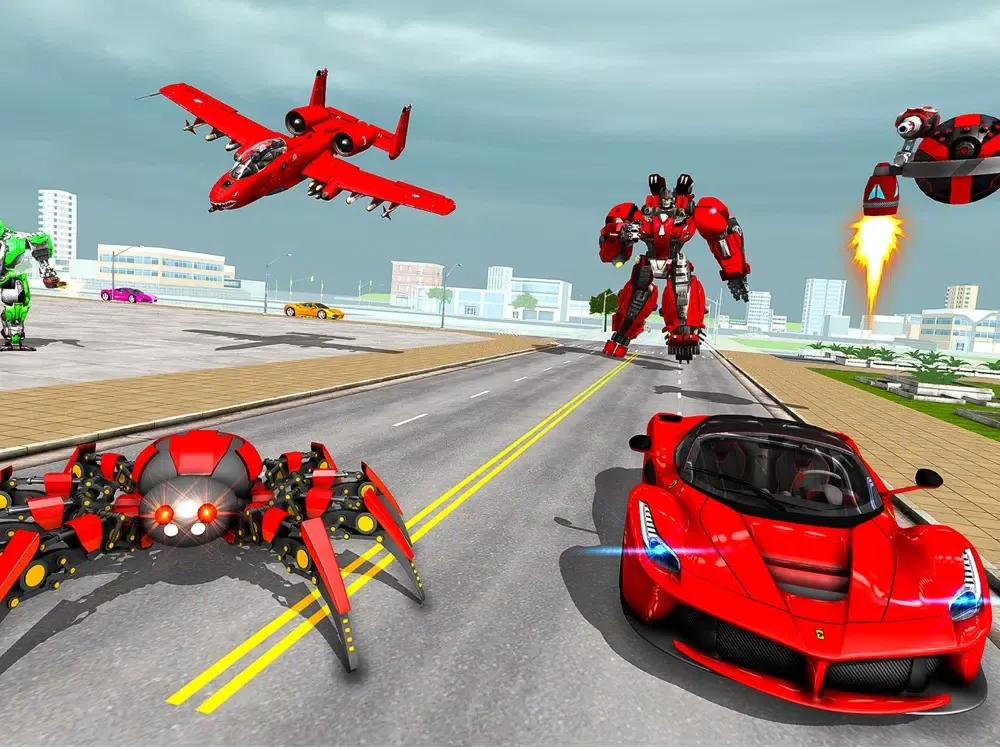 Capturas de tela do Spider robot hero mech arena iPad 