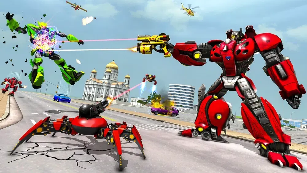 Capturas de tela do Spider robot hero mech arena