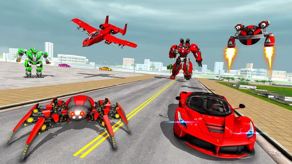 Capturas de tela do Spider robot hero mech arena