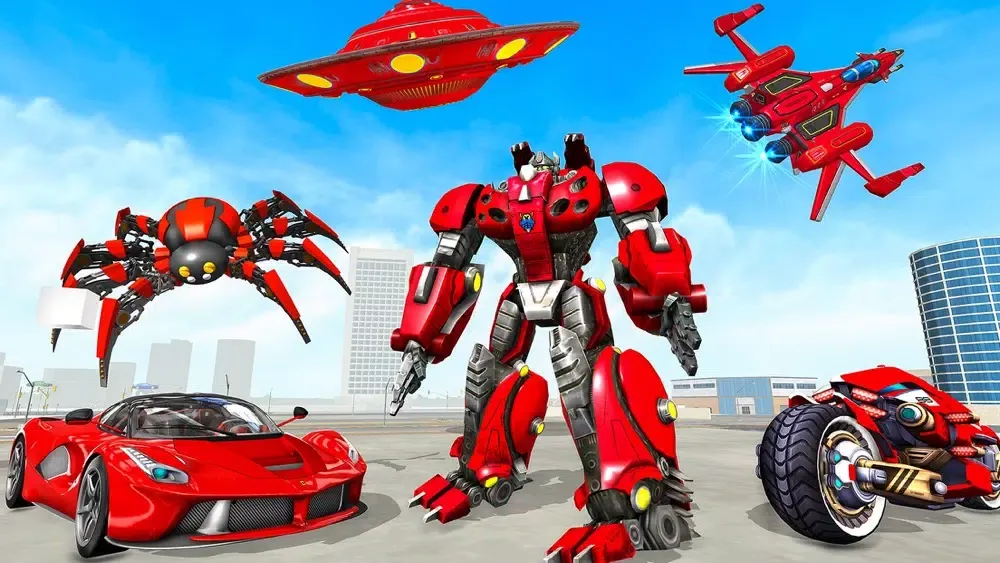 Capturas de tela do Spider robot hero mech arena