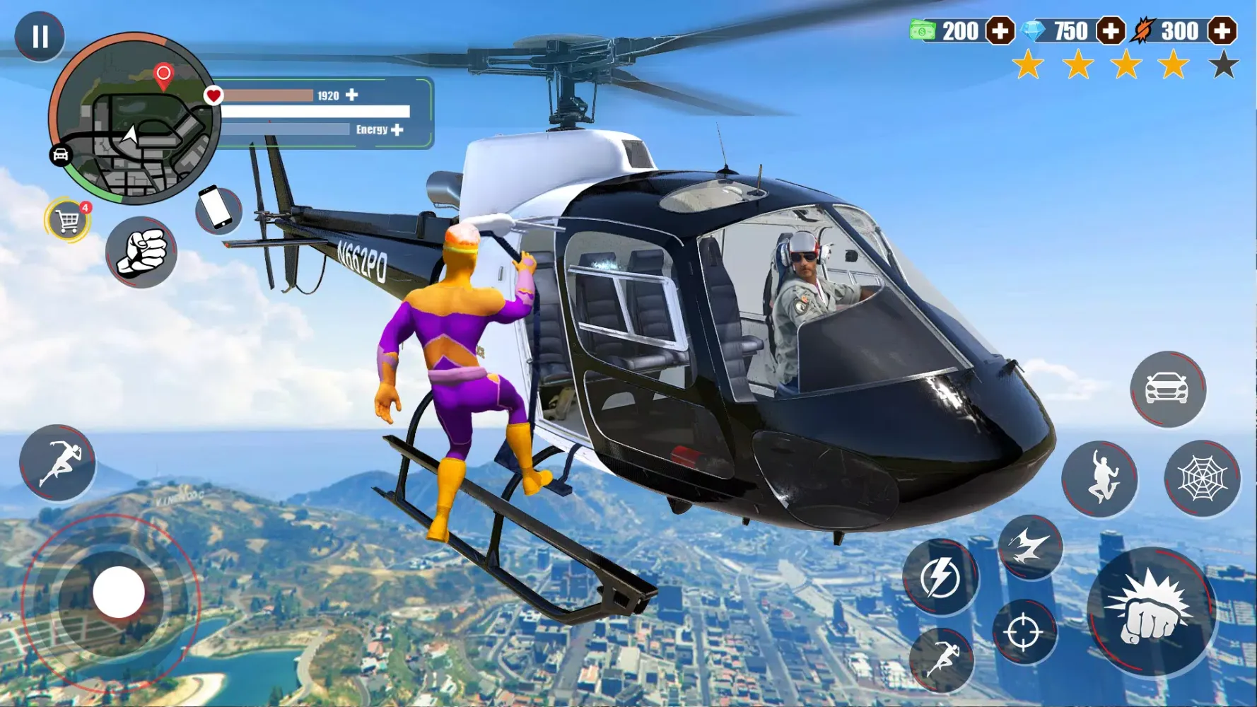 Super Rope Hero: Flying City Screenshots