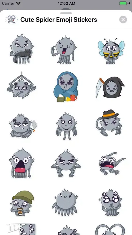 Captures d'écran de Cute Spider Emoji Stickers