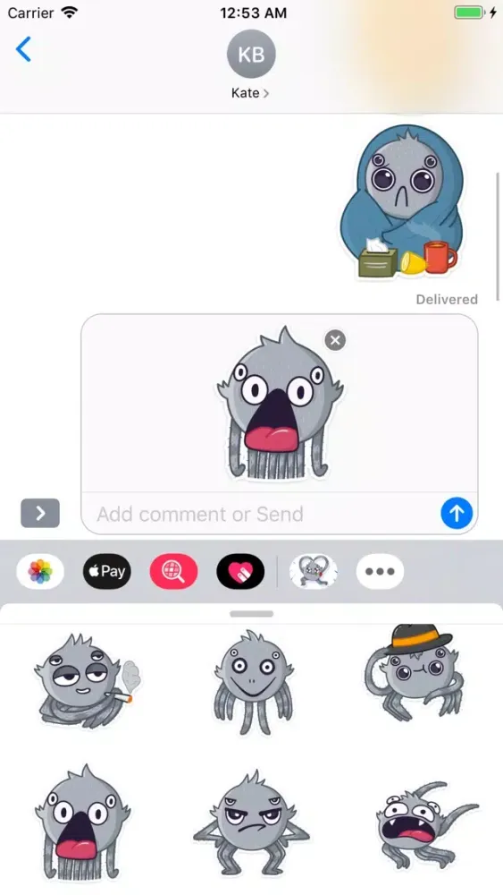 Captures d'écran de Cute Spider Emoji Stickers