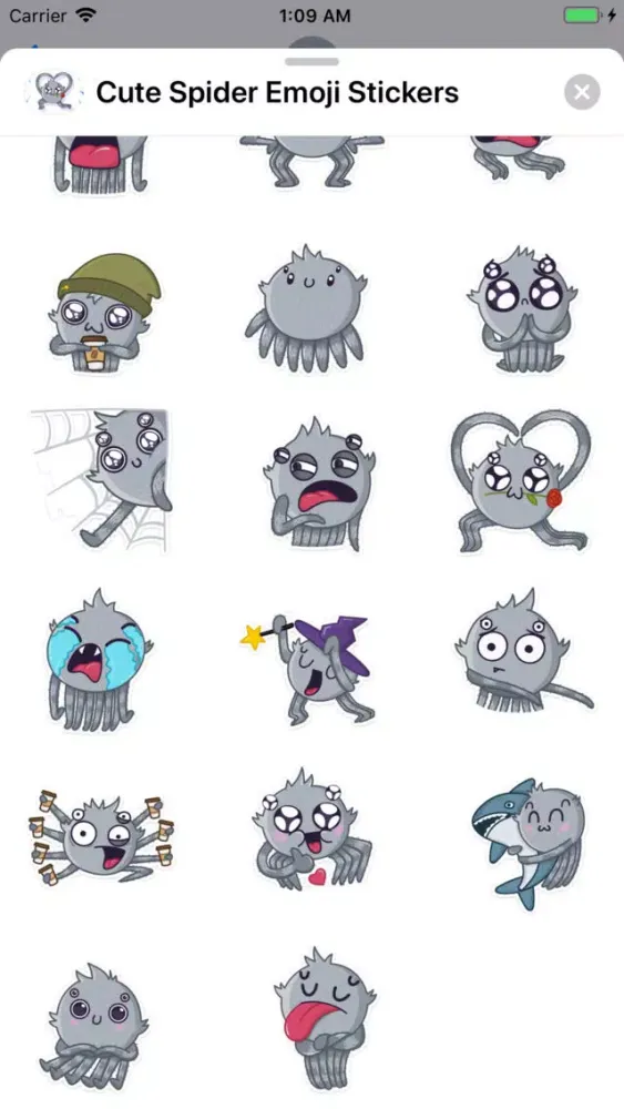 Captures d'écran de Cute Spider Emoji Stickers