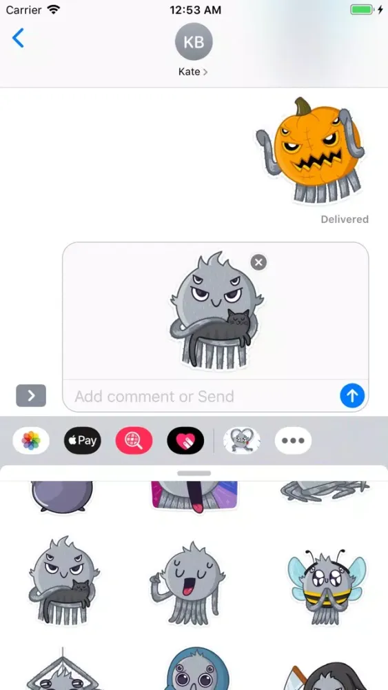Captures d'écran de Cute Spider Emoji Stickers