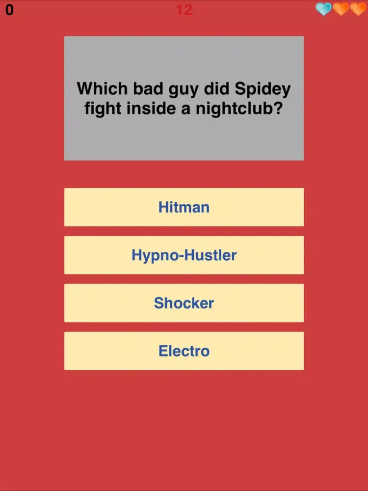 Trivia for Spider-Man - Super Fan Quiz for SpiderMan - Collector's Edition iPad 应用截图