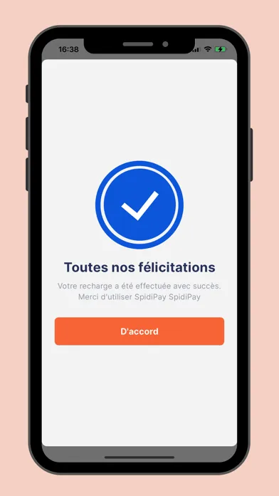 Captures d'écran de SpidiPay
