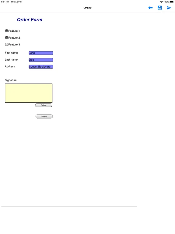 Zrzuty ekranu FileDirector MobileForms iPad 