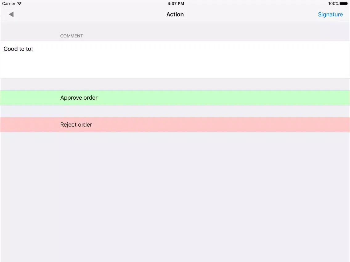 Ảnh chụp màn hình của FileDirector iClient iPad 
