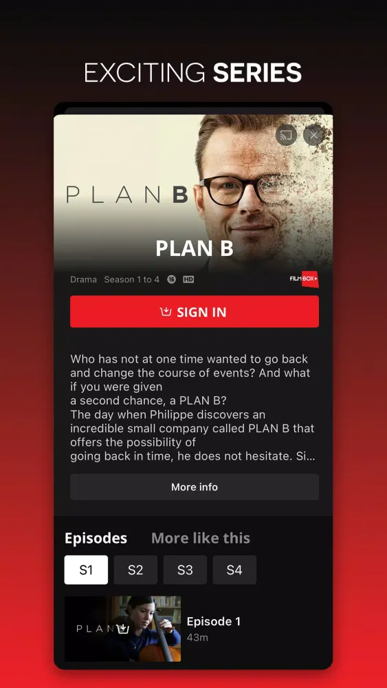 Tangkapan layar FilmBox+