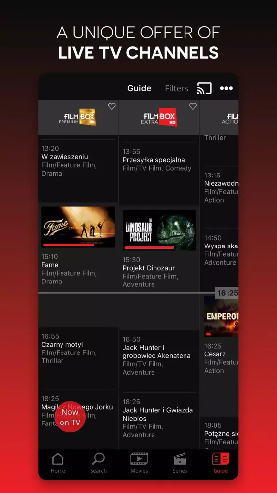 Tangkapan layar FilmBox+