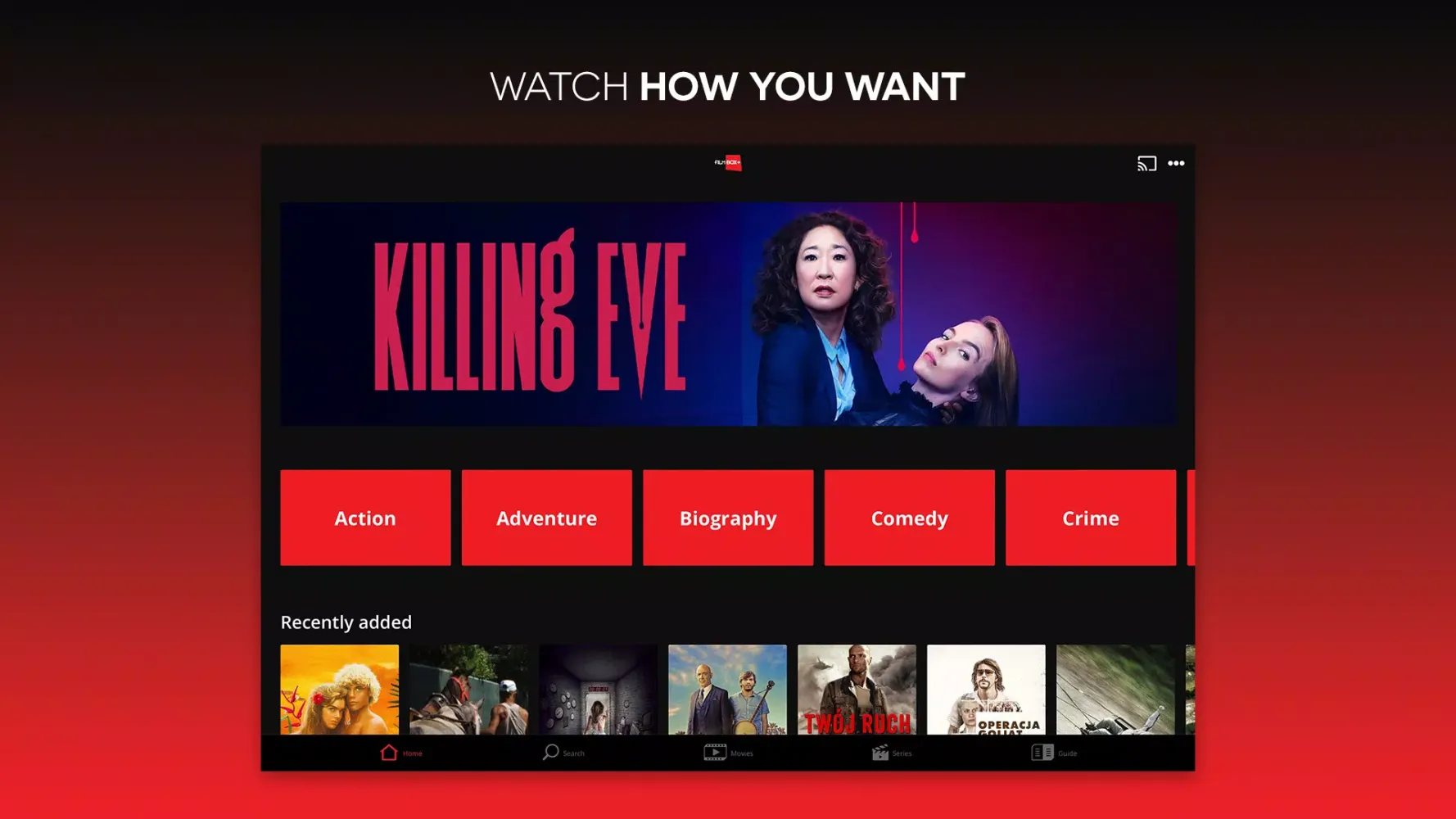 Tangkapan layar FilmBox+