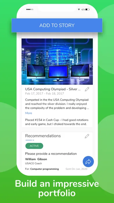 spikeview Student Portfolio Screenshots