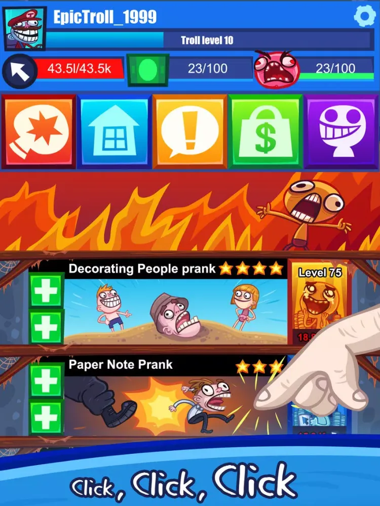 صور Troll Face Clicker Quest iPad 