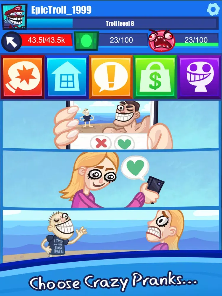 صور Troll Face Clicker Quest iPad 