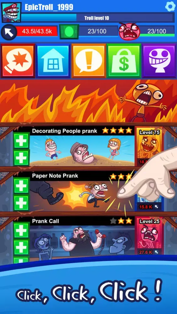 صور Troll Face Clicker Quest