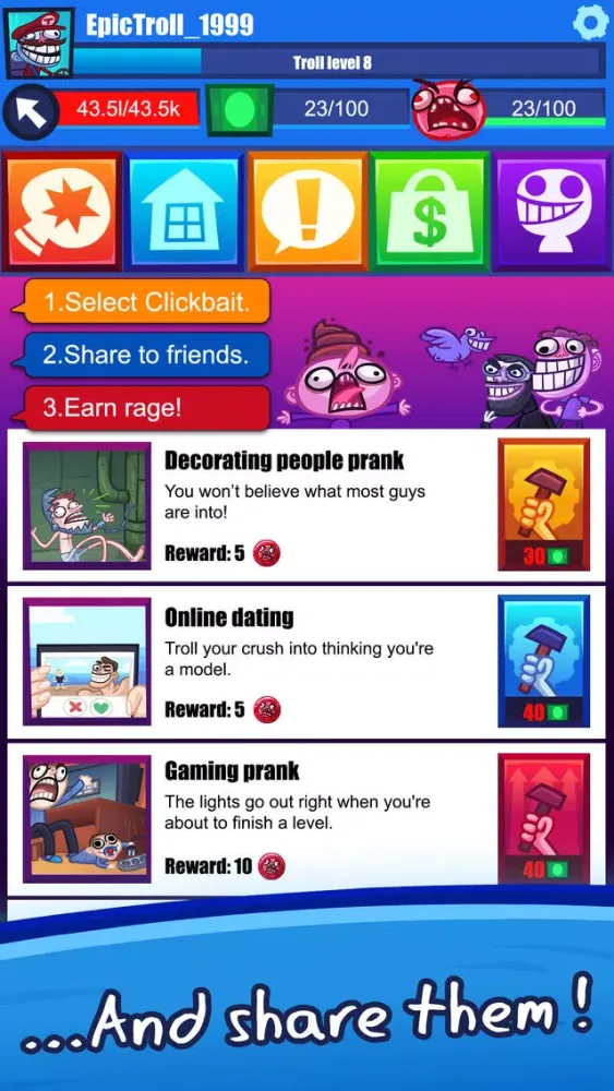 صور Troll Face Clicker Quest