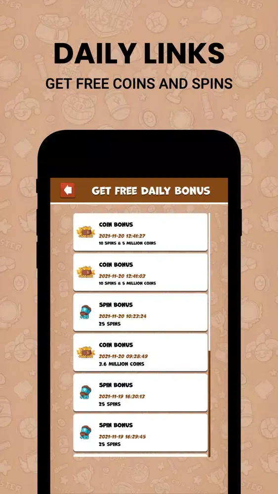 Spin Link : Daily coins master स्क्रीनशॉट