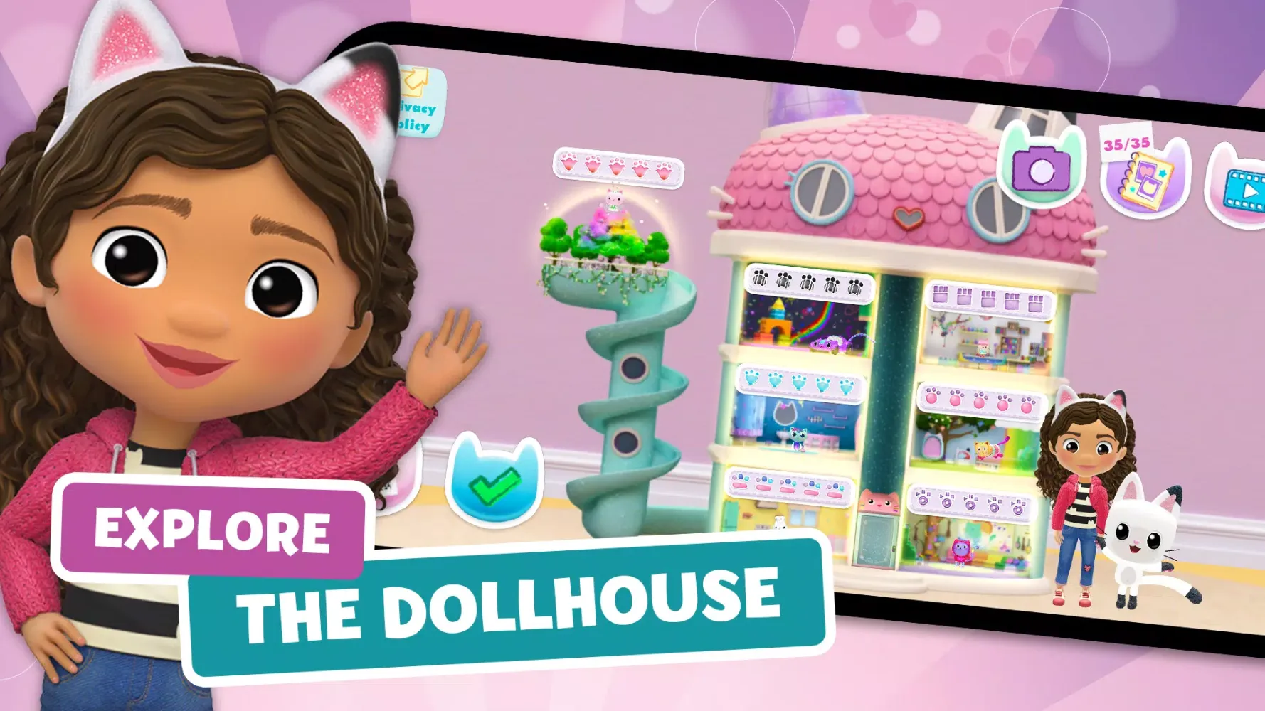 Gabbys Dollhouse: Games & Cats স্ক্রিনশট