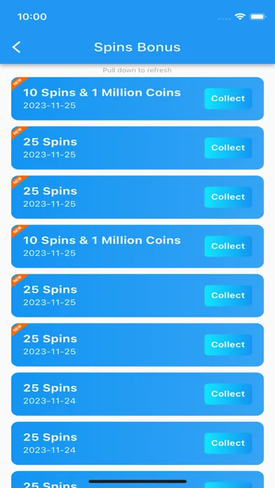 Zrzuty ekranu Spin Link - Daily CM Spins