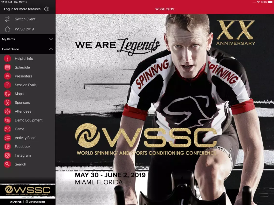 Capturas de pantalla de WSSC 2019 Conference iPad 