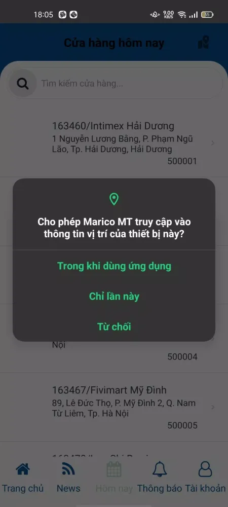 Ảnh chụp màn hình của Marico MT