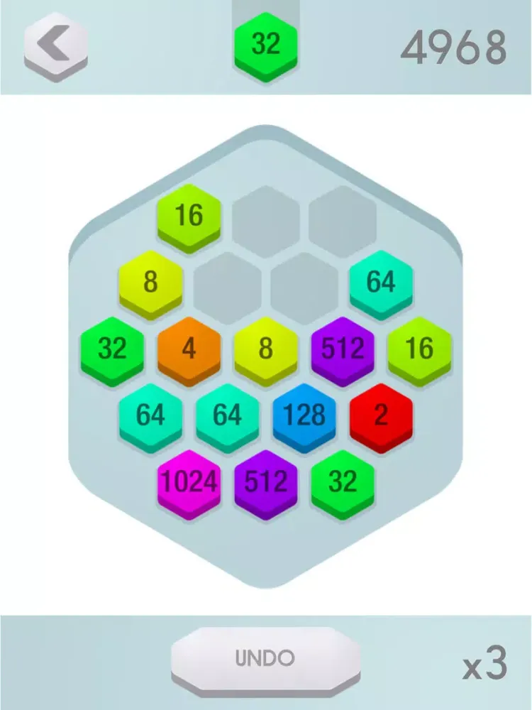 2048 Hex Match Numbers Puzzle iPad  스크린샷