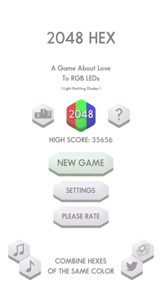 2048 Hex Match Numbers Puzzle 스크린샷