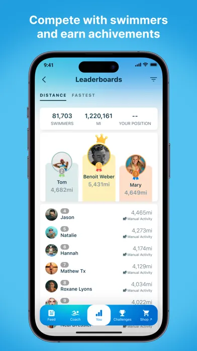 Swim.com: Swim Tracker Ekran Görüntüleri