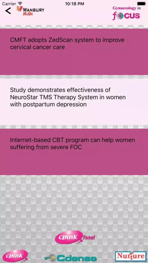 Gynaecology in FOCUS سکرین شاٹس