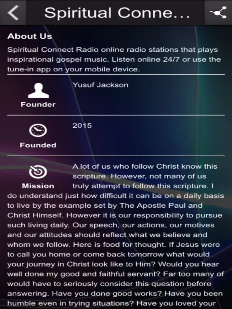 Captures d'écran de Spiritual Connect Radio iPad 