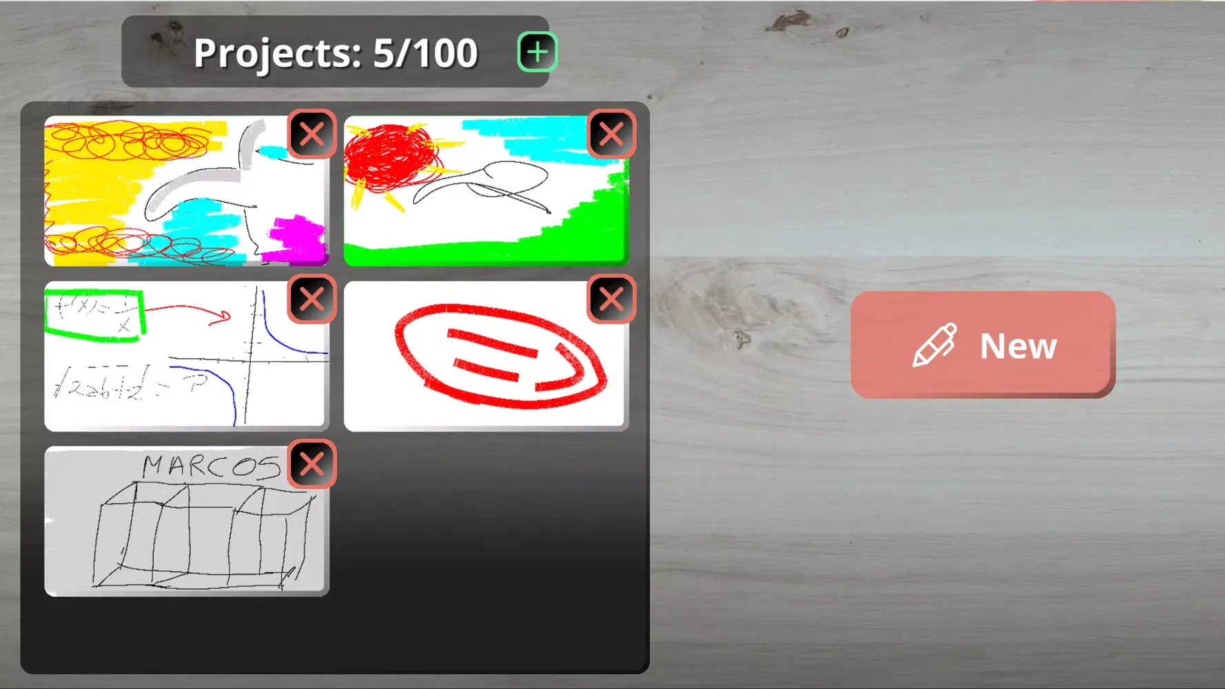 Tangkapan layar White Board App - Chalkboard