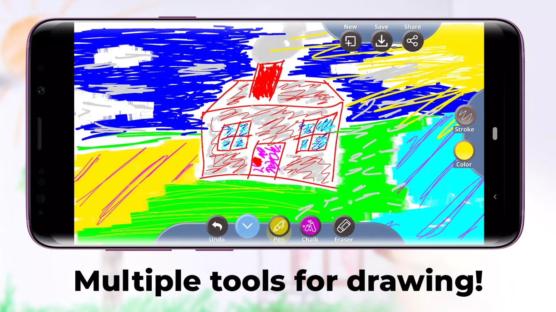 Tangkapan layar White Board App - Chalkboard