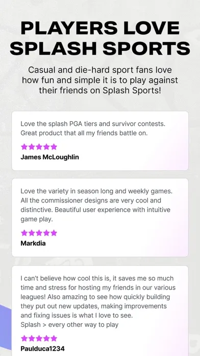 Splash Sports | Survivor & DFS Screenshots