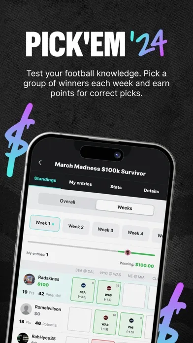 Splash Sports | Survivor & DFS Screenshots